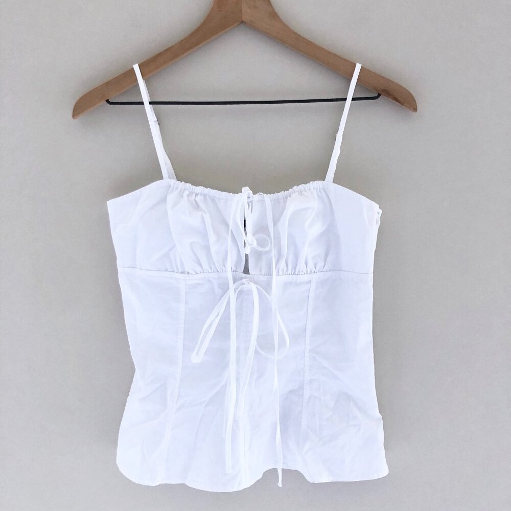 ZARA GABARDINE BOW TOP